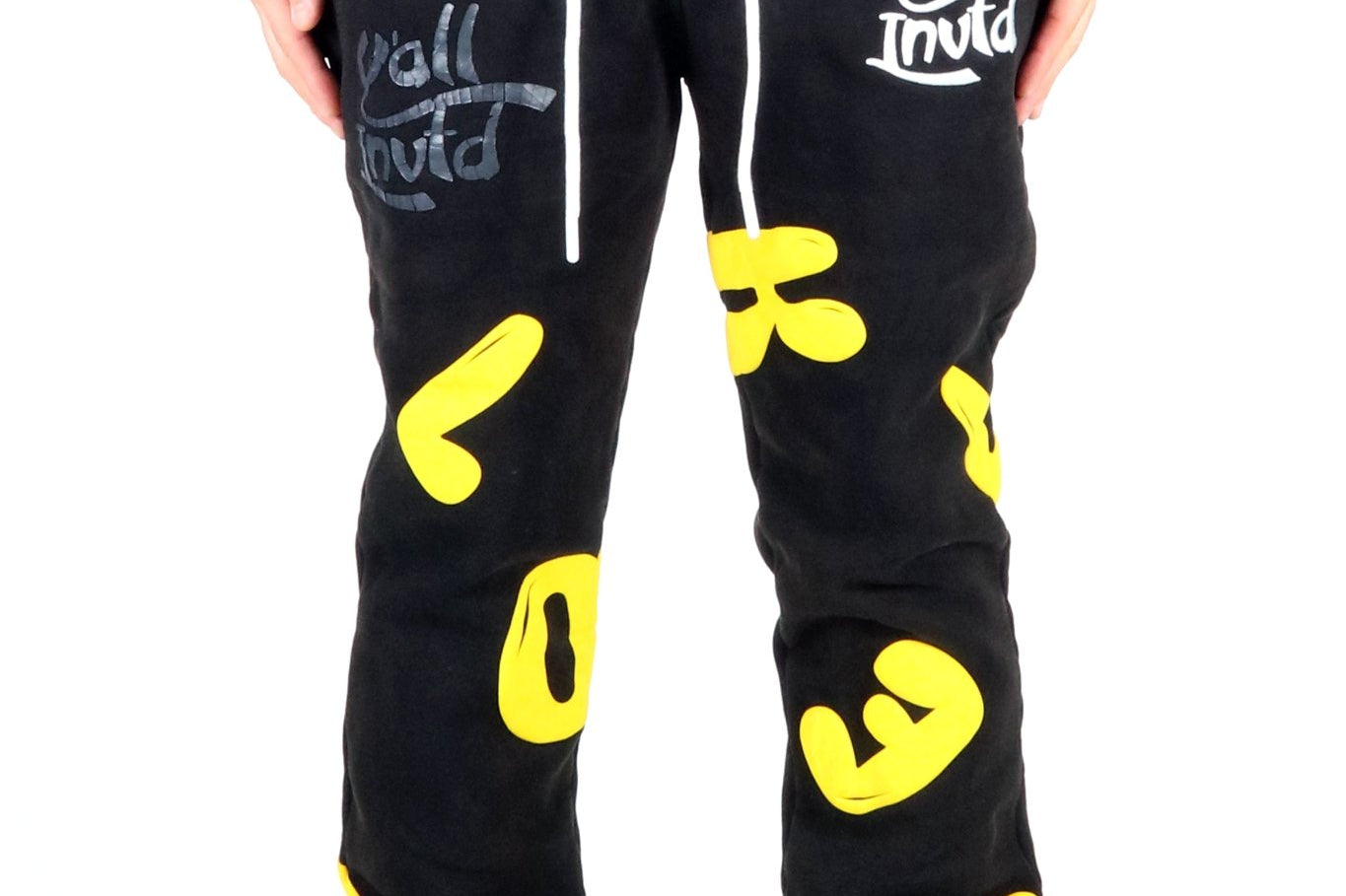 RIZA Heavy weight brushed graphic skinny flare stacked pants - Love to KleepMen's SweatpantsKLEEPLove to Kleep