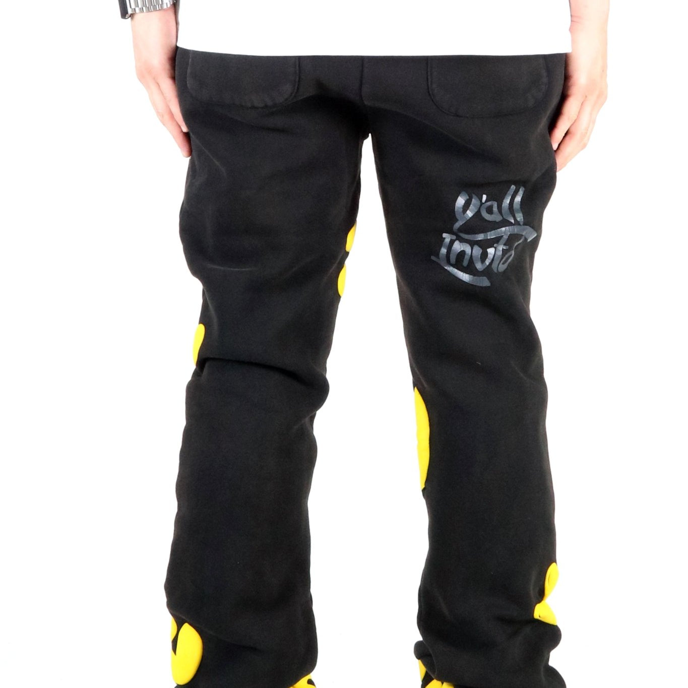 RIZA Heavy weight brushed graphic skinny flare stacked pants - Love to KleepMen's SweatpantsKLEEPLove to Kleep