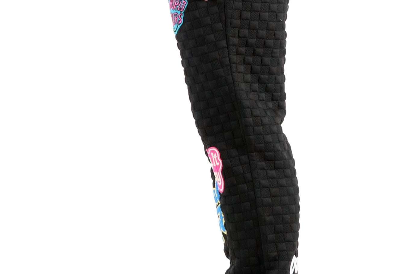 KUROI Waffle fleece graphic skinny flare stacked pants - Love to KleepMen's SweatpantsKLEEPLove to Kleep