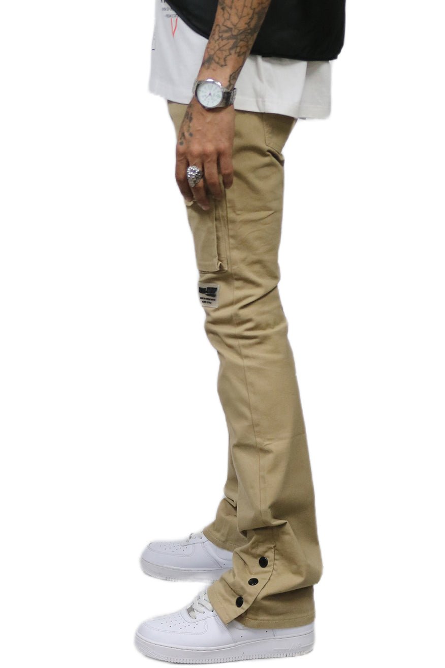 Brun Men's premium flare stacked twill cargo pant with multi functional pockets - Love to KleepMen's PantsKLEEPLove to Kleep