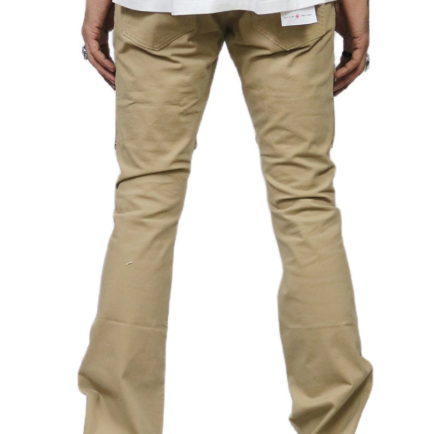 Brun Men's premium flare stacked twill cargo pant with multi functional pockets - Love to KleepMen's PantsKLEEPLove to Kleep