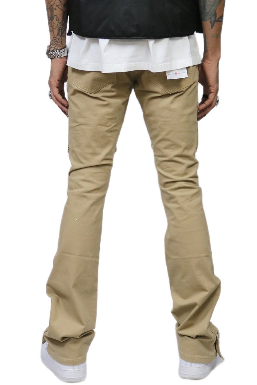 Brun Men's premium flare stacked twill cargo pant with multi functional pockets - Love to KleepMen's PantsKLEEPLove to Kleep