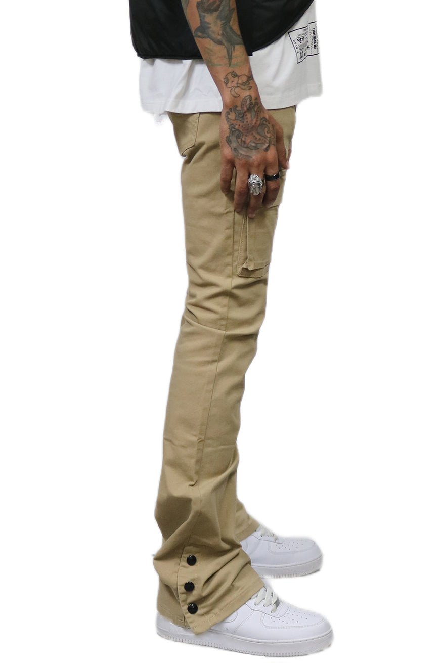 Brun Men's premium flare stacked twill cargo pant with multi functional pockets - Love to KleepMen's PantsKLEEPLove to Kleep