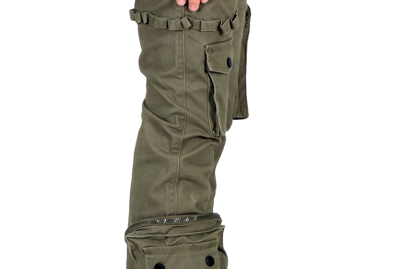Rapto Men's premium twill olive cargo stacked pants. - Love to KleepMen's PantsKLEEPLove to Kleep