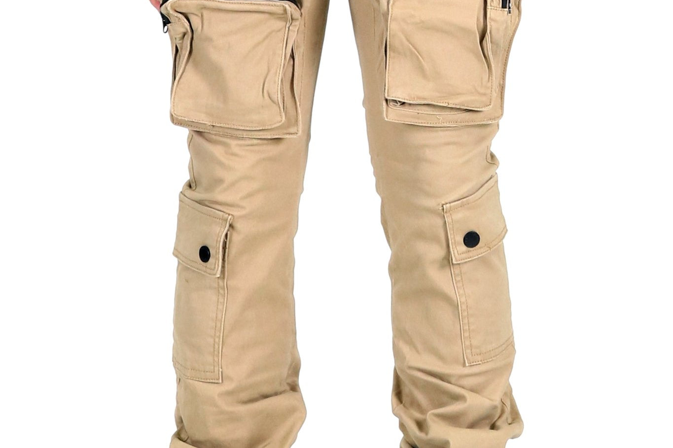 VENGE Men's premium twill khaki stacked cargo pants. - Love to KleepMen's PantsKLEEPLove to Kleep