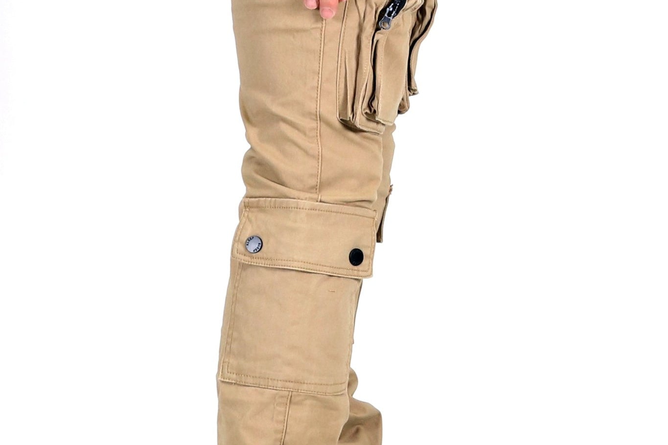 VENGE Men's premium twill khaki stacked cargo pants. - Love to KleepMen's PantsKLEEPLove to Kleep