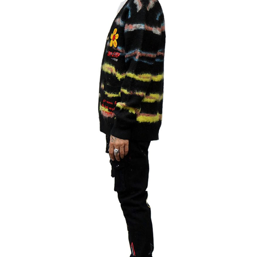 DEWEY Men's premium sweater cardigan with embroidery & patches - Love to KleepMen's CardiganKLEEPLove to Kleep