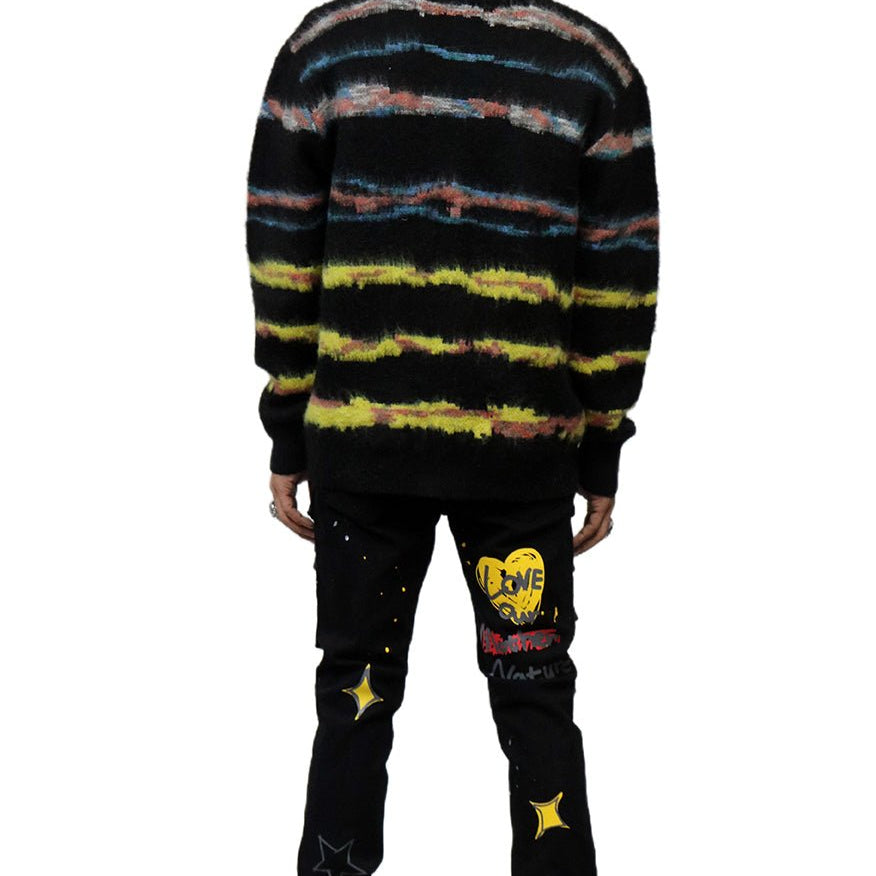 DEWEY Men's premium sweater cardigan with embroidery & patches - Love to KleepMen's CardiganKLEEPLove to Kleep