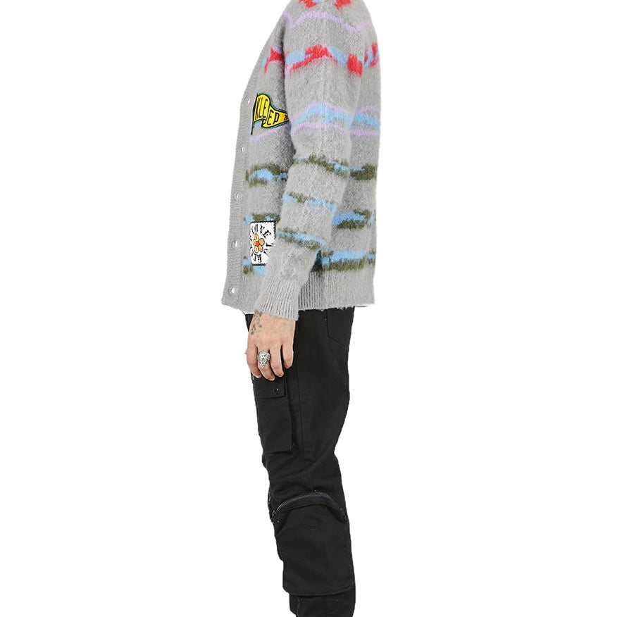 DOUGAL Men's premium sweater cardigan with embroidery & patches - Love to KleepMen's CardiganKLEEPLove to Kleep