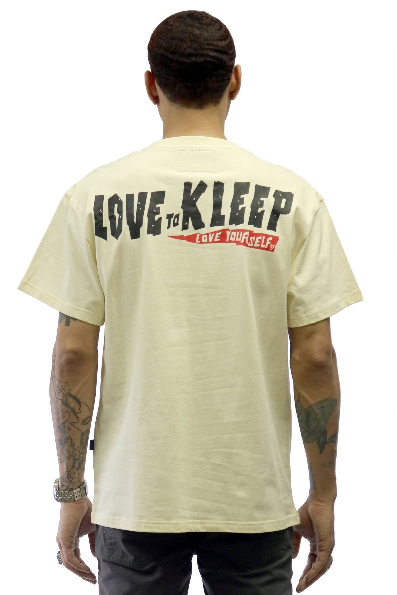 FORT Men's IYKYK emb lettering cream cotton short sleeve tee - Love to KleepMen's TeeKLEEPLove to Kleep