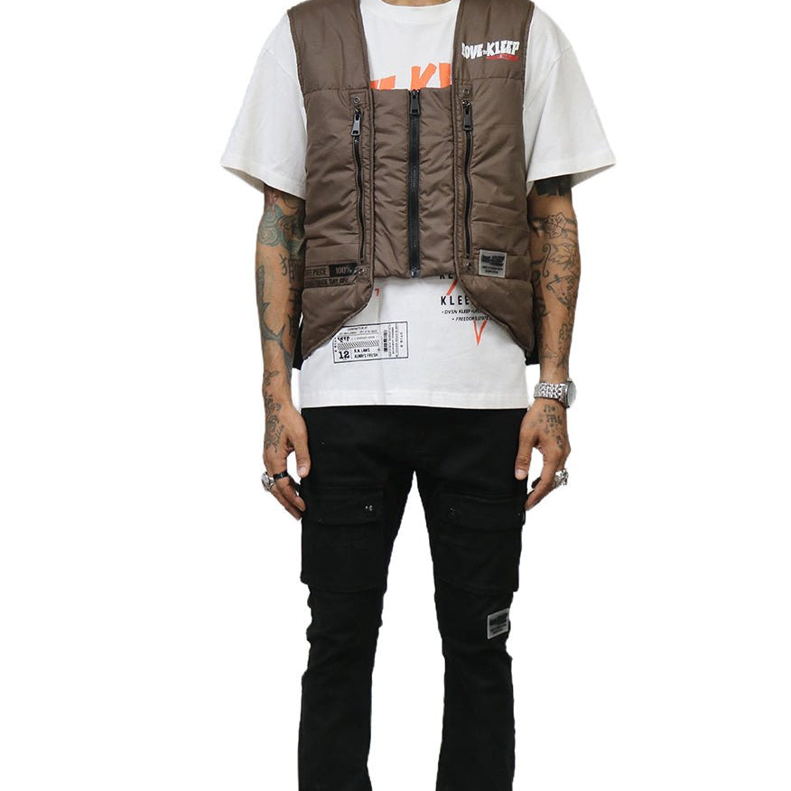 HAZEL Men's premium cire padded vest with functional tape and multi pocket - Love to KleepMen's JacketKLEEPLove to Kleep