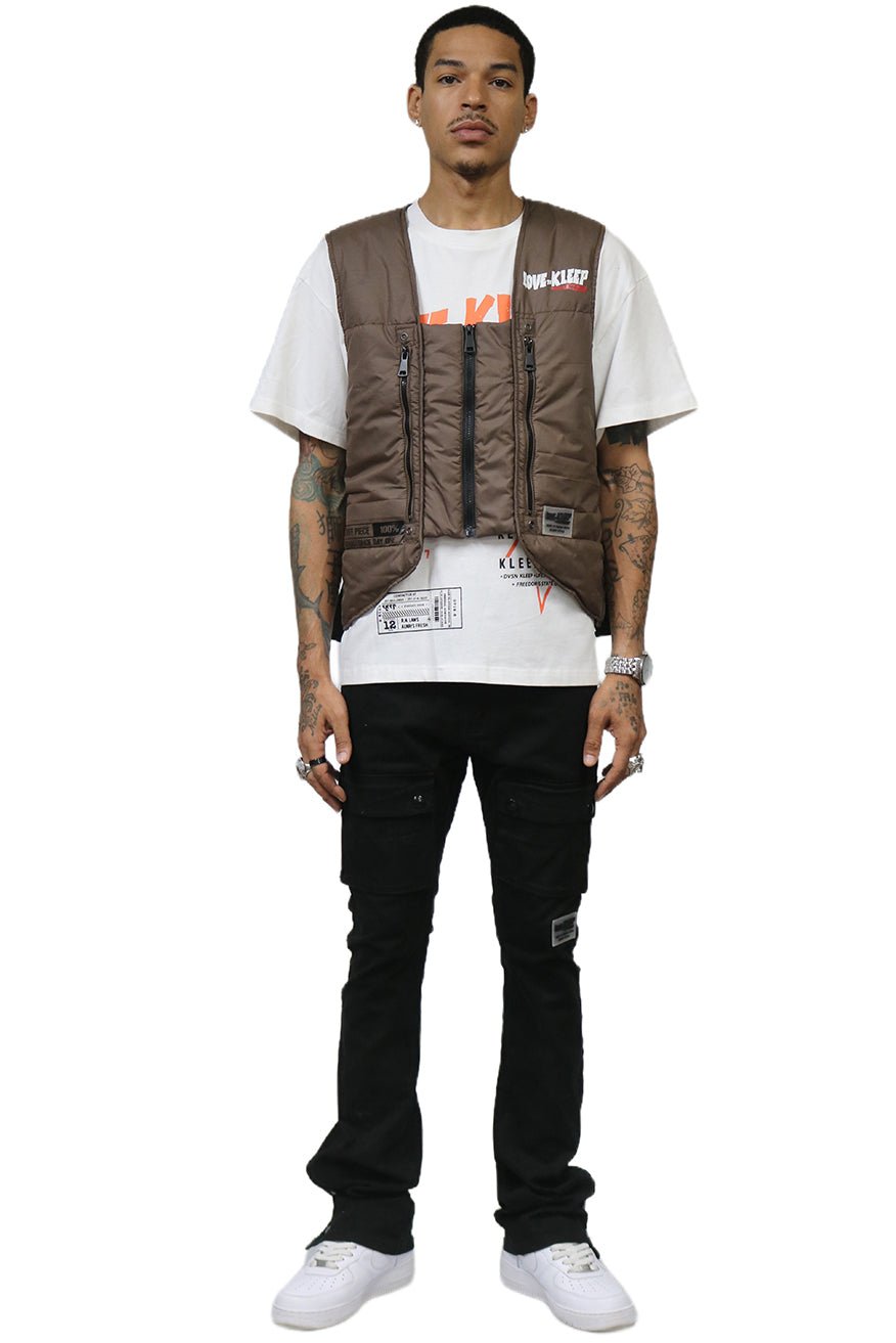 HAZEL Men's premium cire padded vest with functional tape and multi pocket - Love to KleepMen's JacketKLEEPLove to Kleep