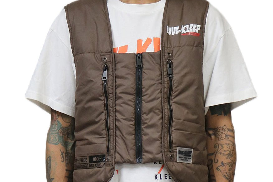 HAZEL Men's premium cire padded vest with functional tape and multi pocket - Love to KleepMen's JacketKLEEPLove to Kleep