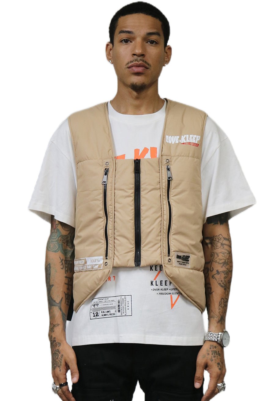 KIEL Men's premium cire padded vest with functional tape and multi pocket - Love to KleepMen's JacketKLEEPLove to Kleep