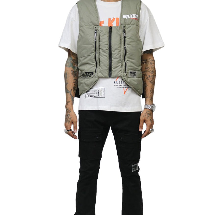 LAUREL Men's premium cire padded vest with functional tape and multi pocket - Love to KleepMen's JacketKLEEPLove to Kleep
