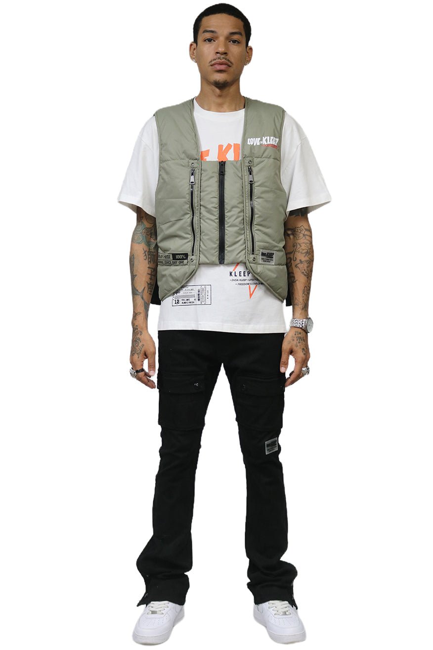 LAUREL Men's premium cire padded vest with functional tape and multi pocket - Love to KleepMen's JacketKLEEPLove to Kleep