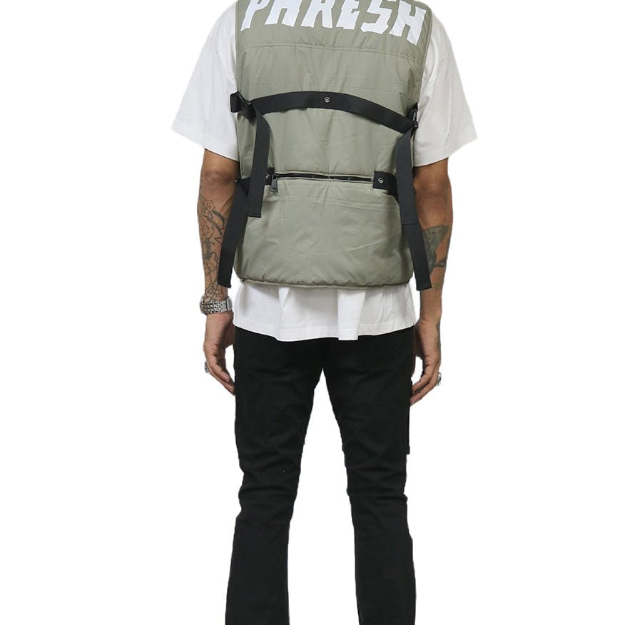 LAUREL Men's premium cire padded vest with functional tape and multi pocket - Love to KleepMen's JacketKLEEPLove to Kleep