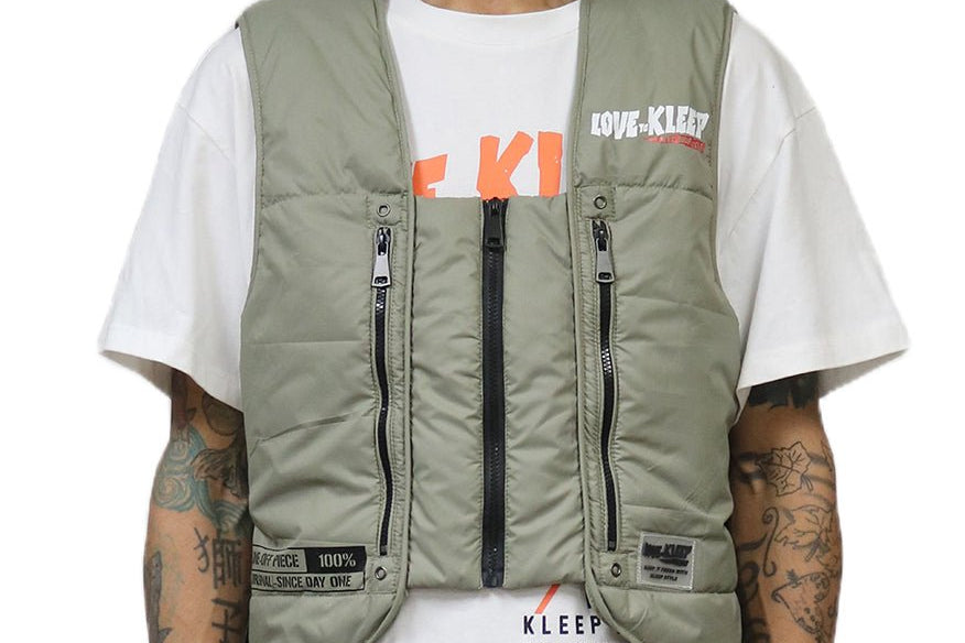 LAUREL Men's premium cire padded vest with functional tape and multi pocket - Love to KleepMen's JacketKLEEPLove to Kleep