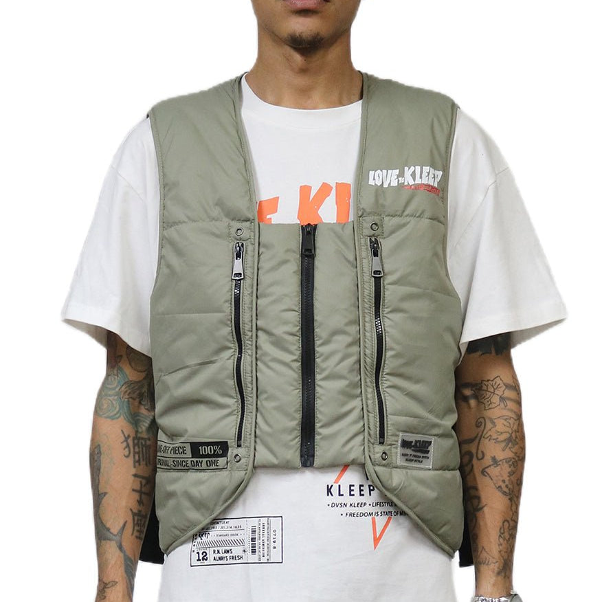 LAUREL Men's premium cire padded vest with functional tape and multi pocket - Love to KleepMen's JacketKLEEPLove to Kleep