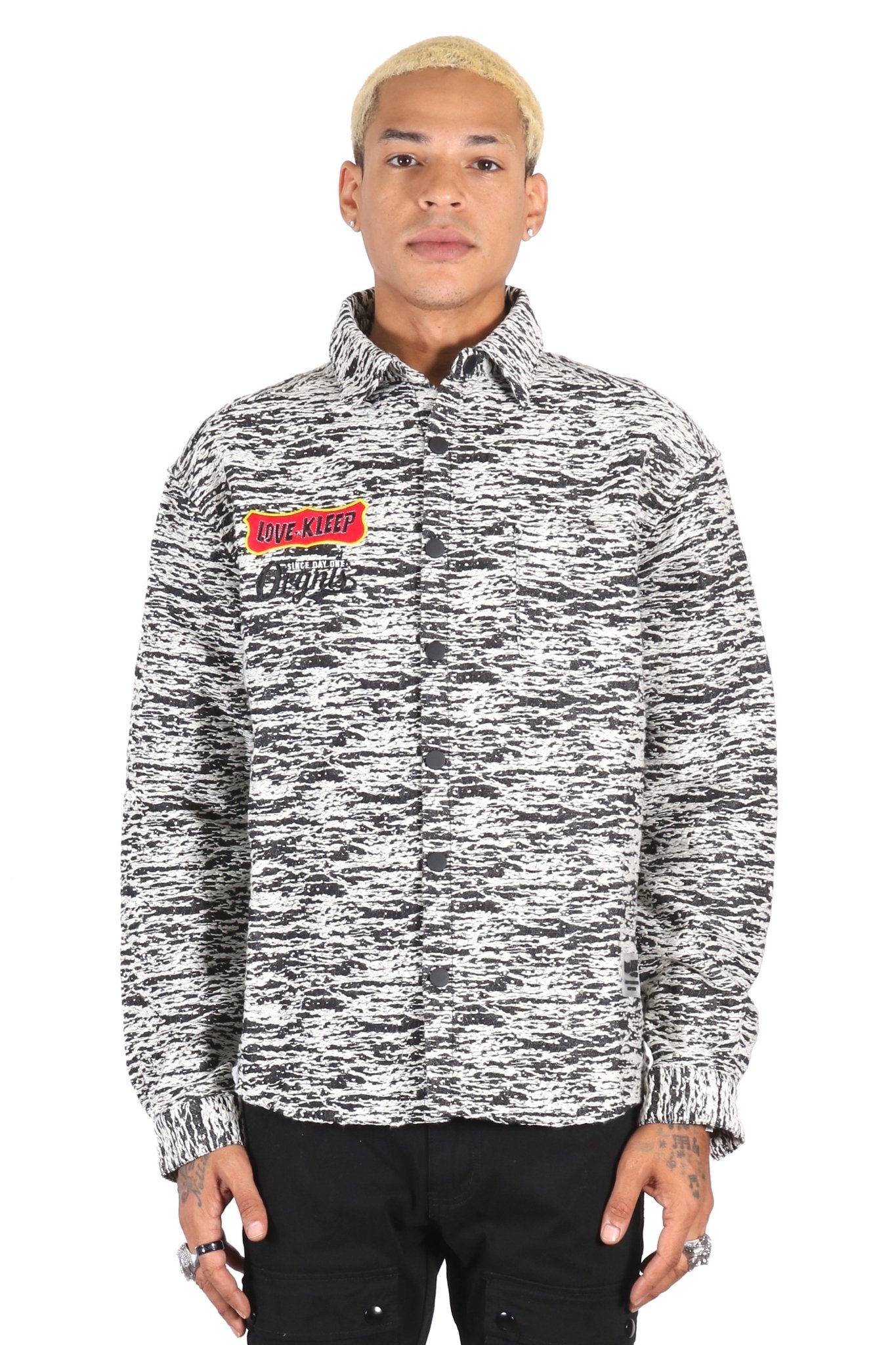 KIRK Men's mixed jacquard texture shirt - Love to KleepMen's ShirtKLEEPLove to Kleep