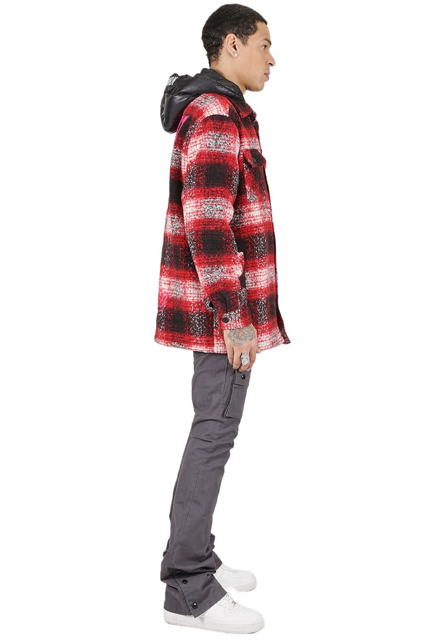 MACKAY Men's Oversize Heavy Flannel Outer Shirket with detachable Cire Hoodie - Love to KleepMen's Heavy Flannel Oversize Outer ShirtKLEEPLove to Kleep