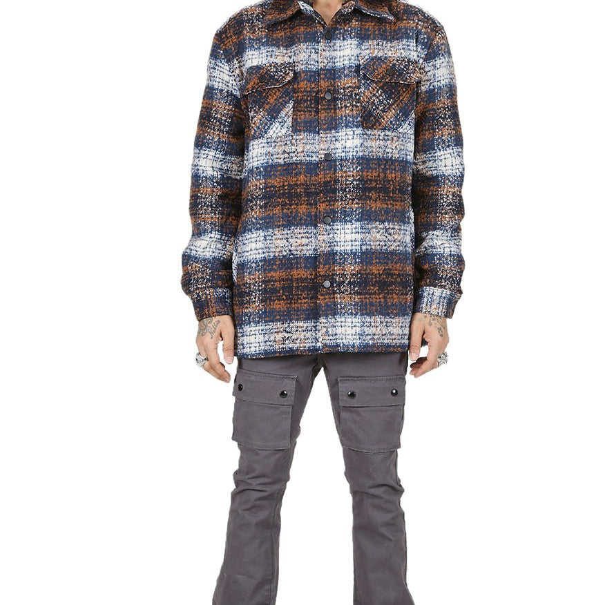 REYNA Men's Oversize Heavy Flannel Outer Shirket with detachable Cire Hoodie - Love to KleepMen's Heavy Flannel Oversize Outer ShirtKLEEPLove to Kleep