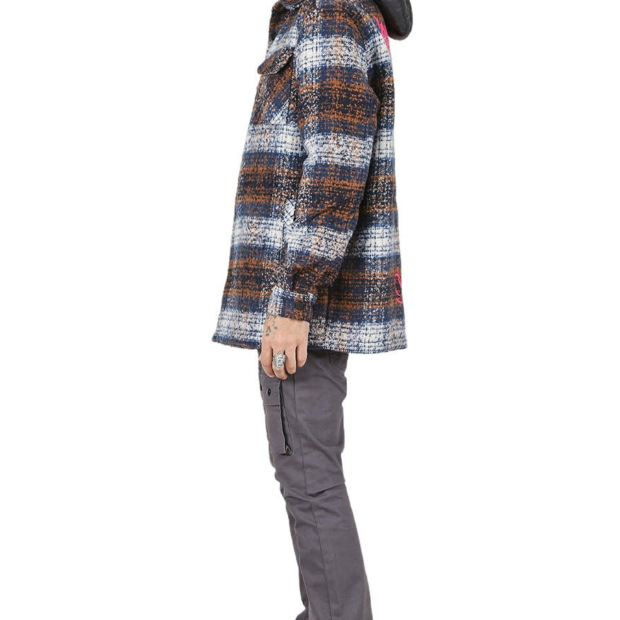 REYNA Men's Oversize Heavy Flannel Outer Shirket with detachable Cire Hoodie - Love to KleepMen's Heavy Flannel Oversize Outer ShirtKLEEPLove to Kleep