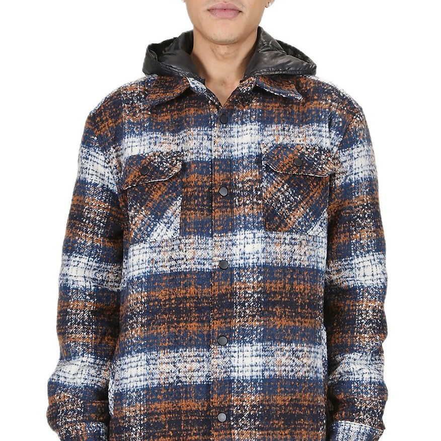 REYNA Men's Oversize Heavy Flannel Outer Shirket with detachable Cire Hoodie - Love to KleepMen's Heavy Flannel Oversize Outer ShirtKLEEPLove to Kleep
