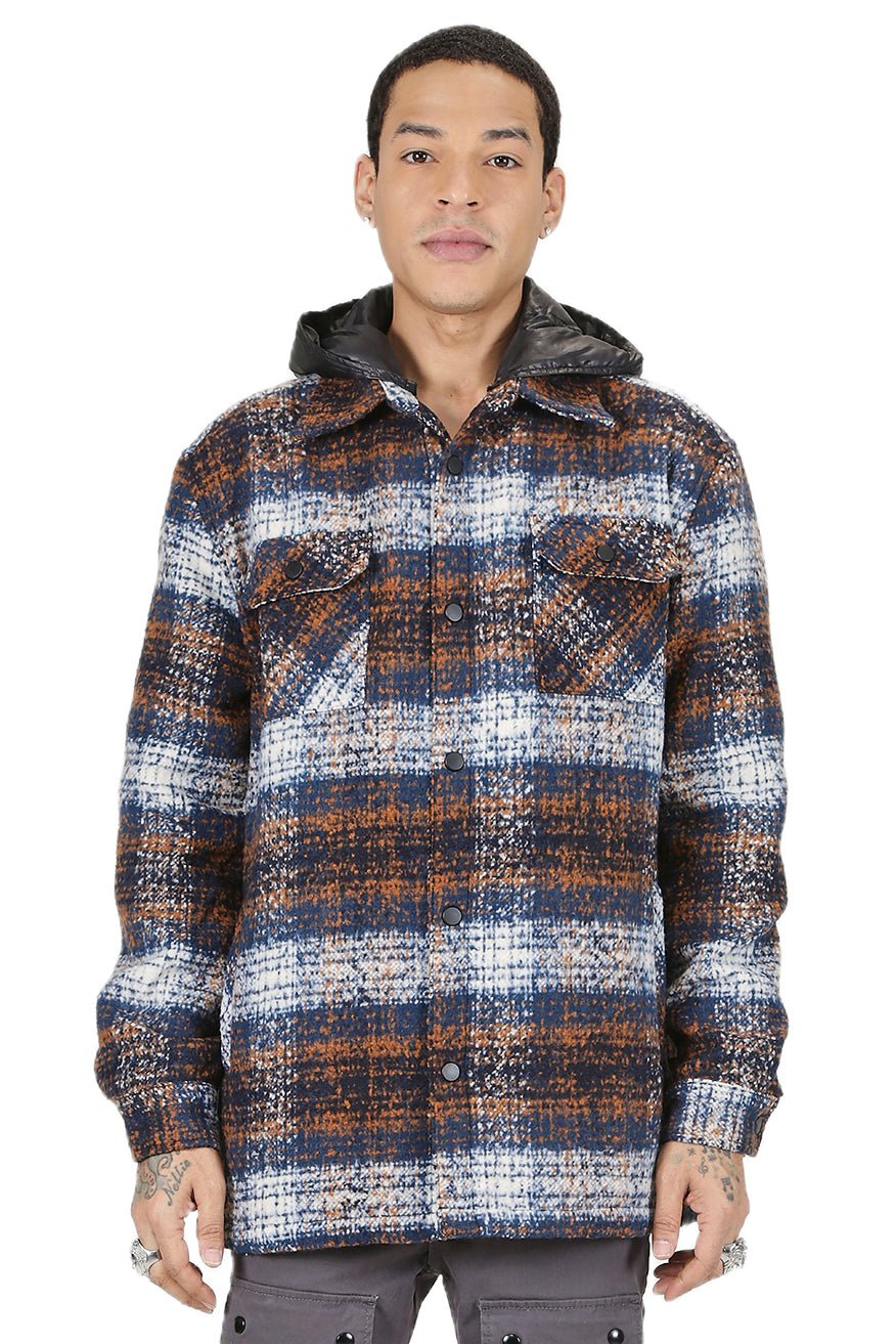 REYNA Men's Oversize Heavy Flannel Outer Shirket with detachable Cire Hoodie - Love to KleepMen's Heavy Flannel Oversize Outer ShirtKLEEPLove to Kleep