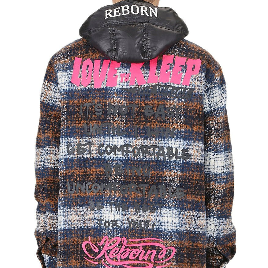 REYNA Men's Oversize Heavy Flannel Outer Shirket with detachable Cire Hoodie - Love to KleepMen's Heavy Flannel Oversize Outer ShirtKLEEPLove to Kleep