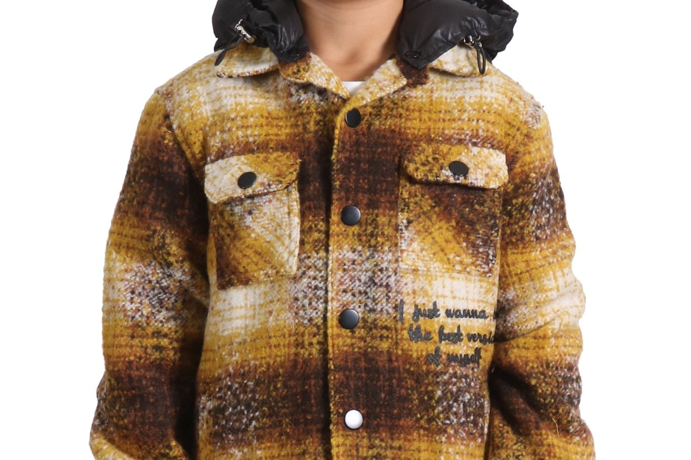 BENIT Kid's Oversize Flannel outer shirket with detachable padded cire hood - Love to KleepKid's JacketKLEEPLove to Kleep