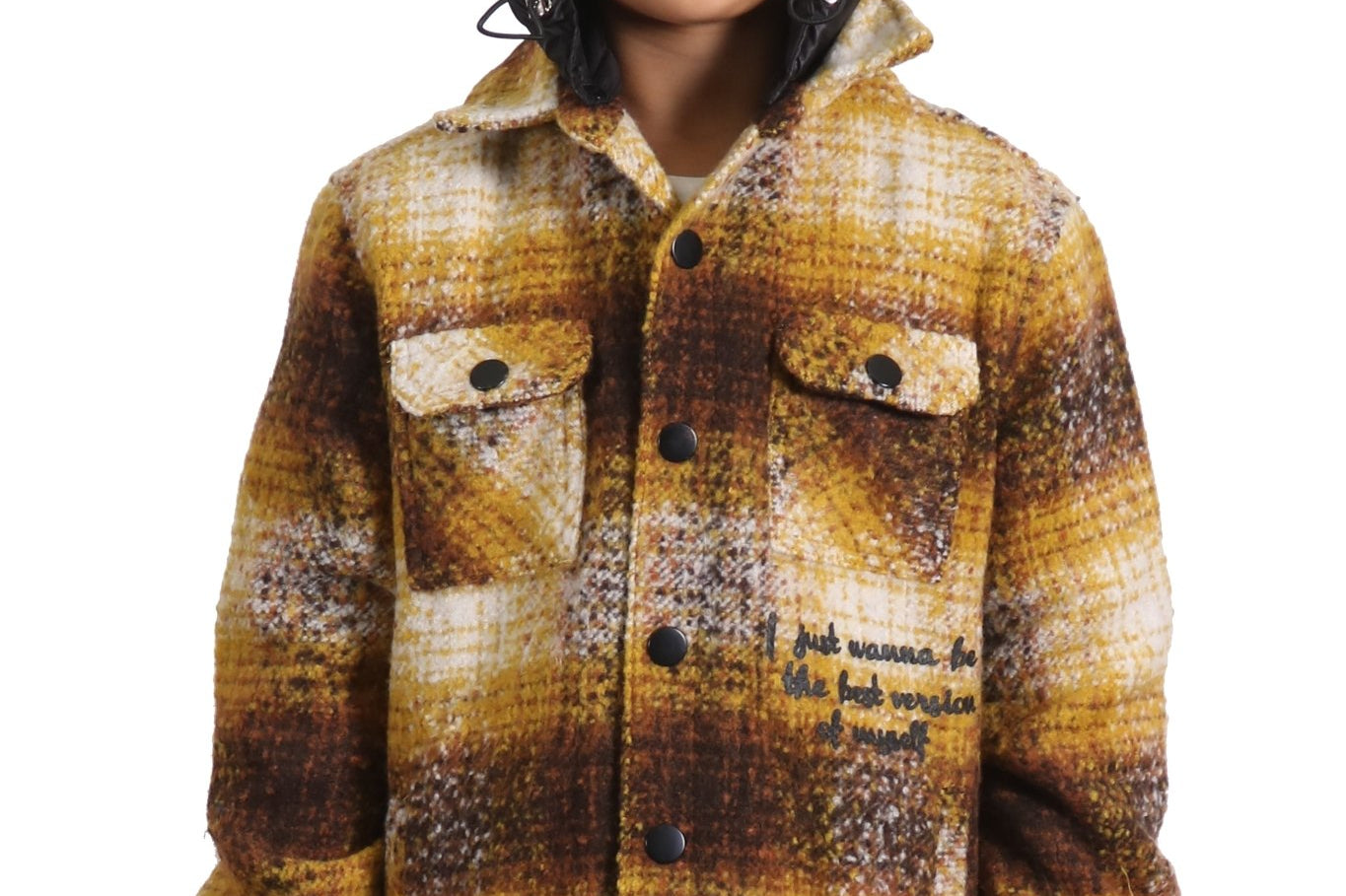 BENIT Kid's Oversize Flannel outer shirket with detachable padded cire hood - Love to KleepKid's JacketKLEEPLove to Kleep