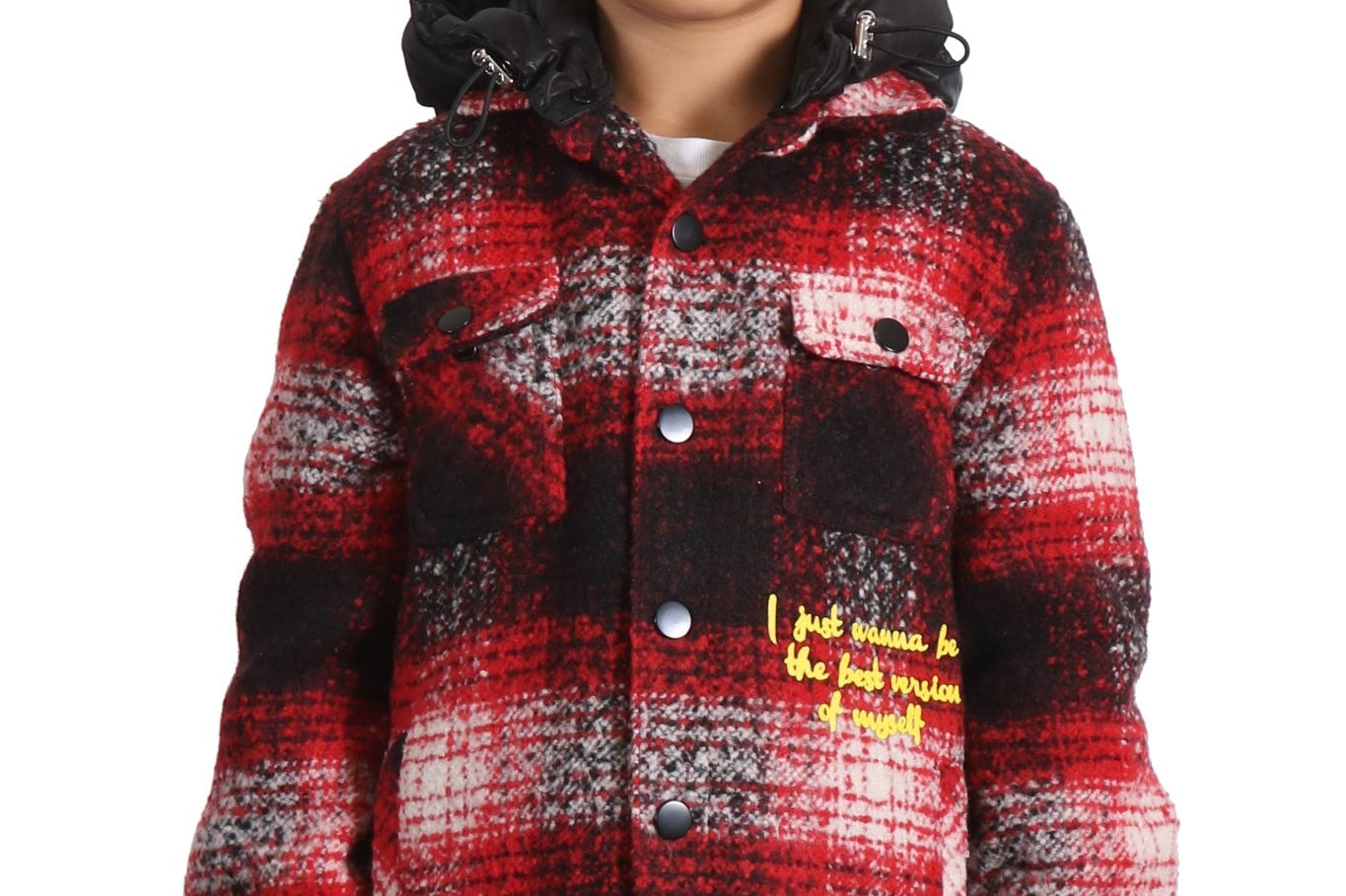 MACKAY Kid's Oversize Flannel outer shirket with detachable padded cire hood - Love to KleepKid's JacketKLEEPLove to Kleep