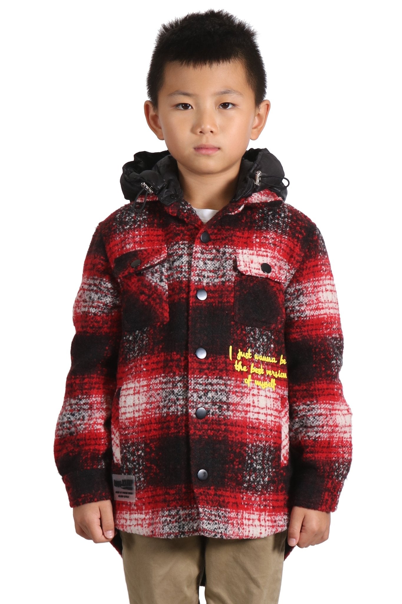 MACKAY Kid's Oversize Flannel outer shirket with detachable padded cire hood - Love to KleepKid's JacketKLEEPLove to Kleep