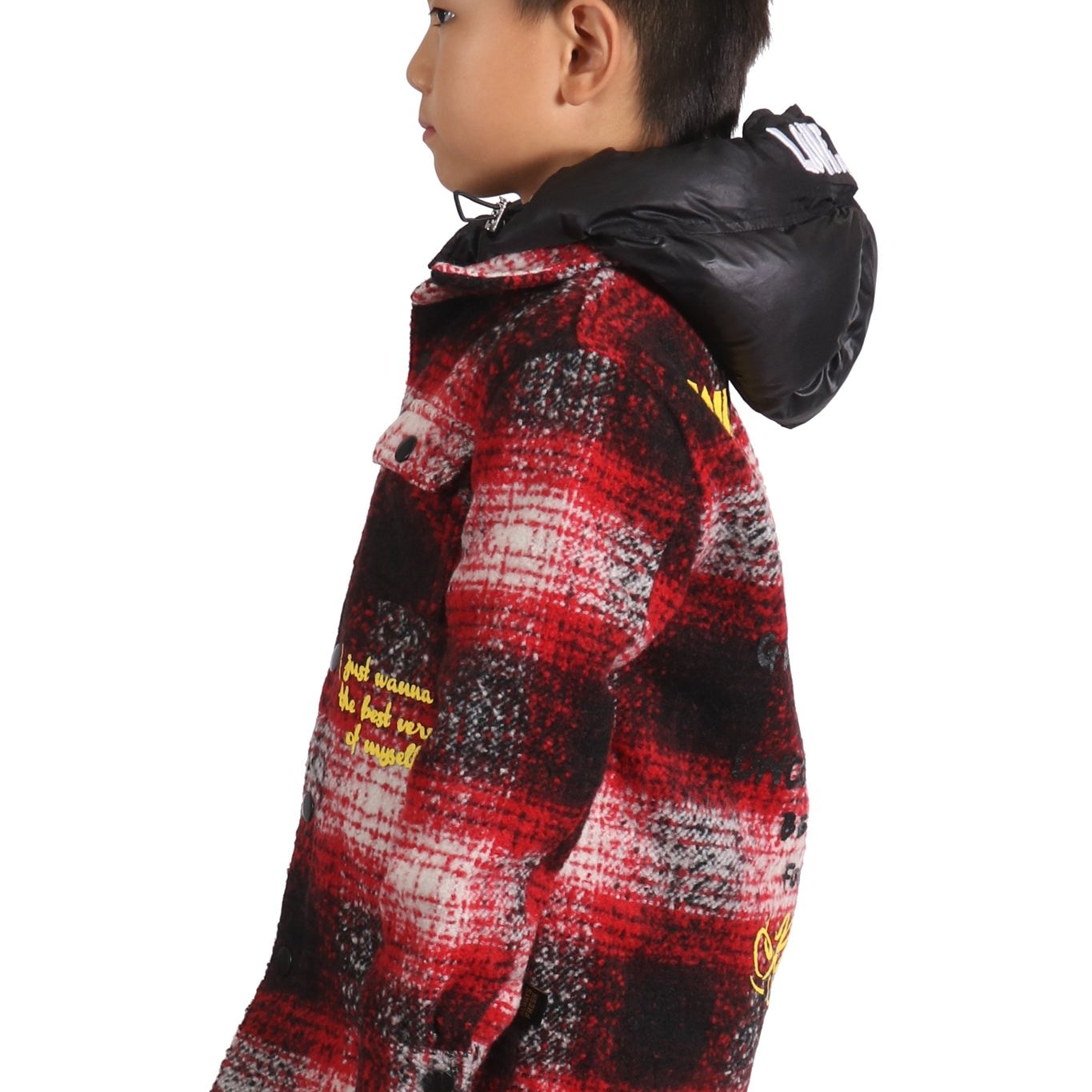 MACKAY Kid's Oversize Flannel outer shirket with detachable padded cire hood - Love to KleepKid's JacketKLEEPLove to Kleep