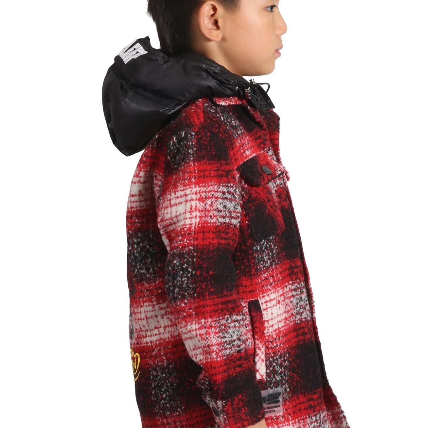 MACKAY Kid's Oversize Flannel outer shirket with detachable padded cire hood - Love to KleepKid's JacketKLEEPLove to Kleep