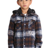 REYNA Kid's Oversize Flannel outer shirket with detachable padded cire hood - Love to KleepKid's JacketKLEEPLove to Kleep