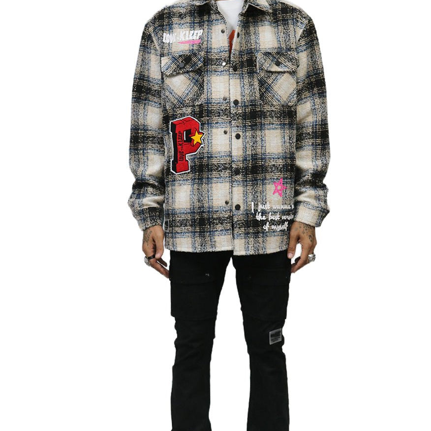 LOUIS Men's Oversize Heavy Flannel Outer Shirket - Love to KleepMen's Heavy Flannel Oversize Outer ShirtKLEEPLove to Kleep