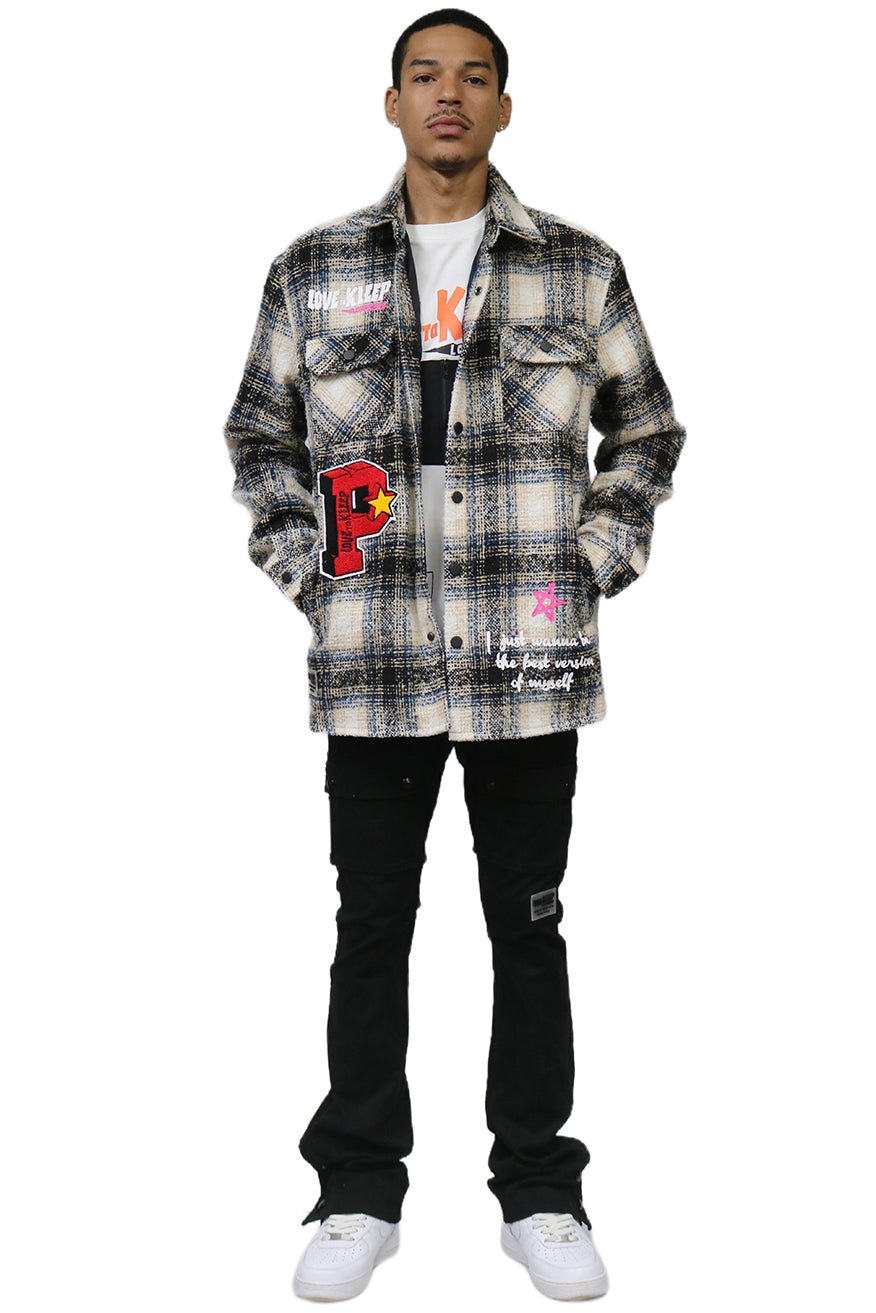 LOUIS Men's Oversize Heavy Flannel Outer Shirket - Love to KleepMen's Heavy Flannel Oversize Outer ShirtKLEEPLove to Kleep