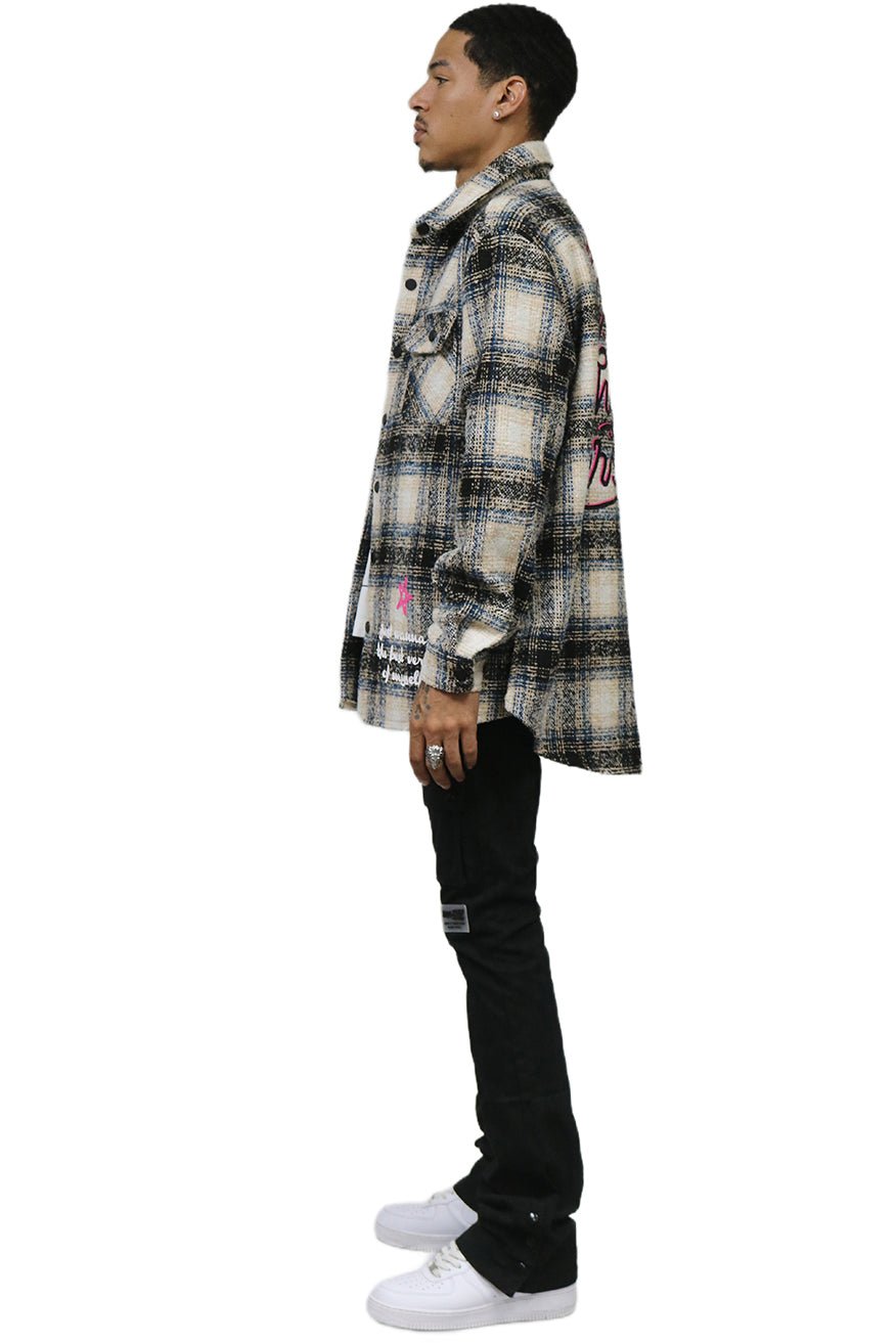 LOUIS Men's Oversize Heavy Flannel Outer Shirket - Love to KleepMen's Heavy Flannel Oversize Outer ShirtKLEEPLove to Kleep
