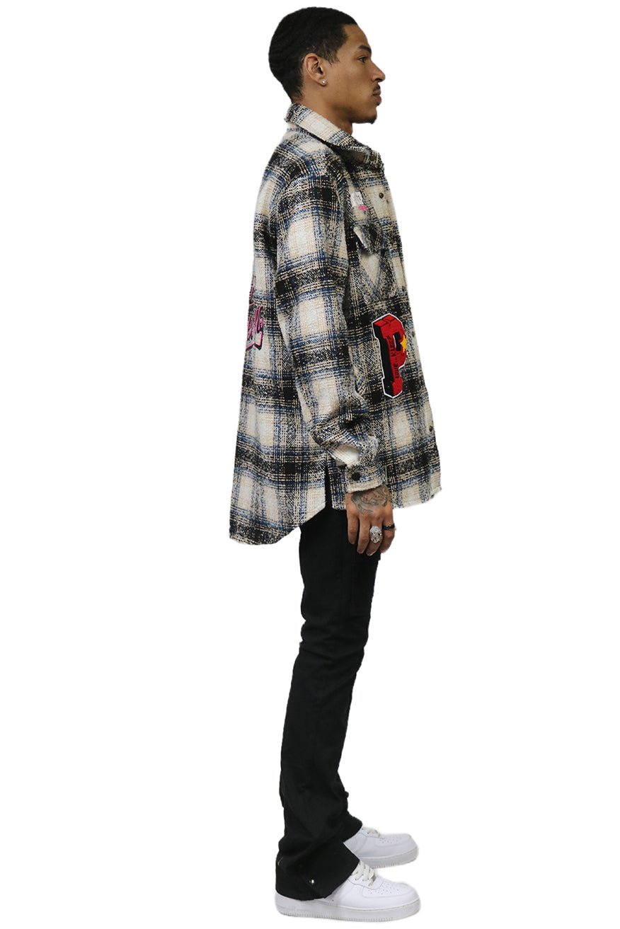 LOUIS Men's Oversize Heavy Flannel Outer Shirket - Love to KleepMen's Heavy Flannel Oversize Outer ShirtKLEEPLove to Kleep