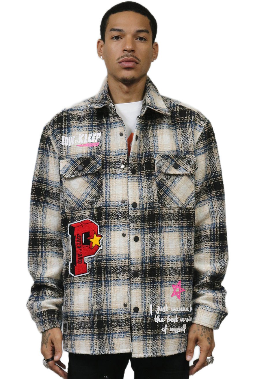 LOUIS Men's Oversize Heavy Flannel Outer Shirket - Love to KleepMen's Heavy Flannel Oversize Outer ShirtKLEEPLove to Kleep