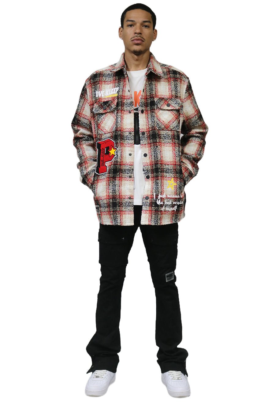 PEYOTO Men's Oversize Heavy Flannel Outer Shirket - Love to KleepMen's Heavy Flannel Oversize Outer ShirtKLEEPLove to Kleep