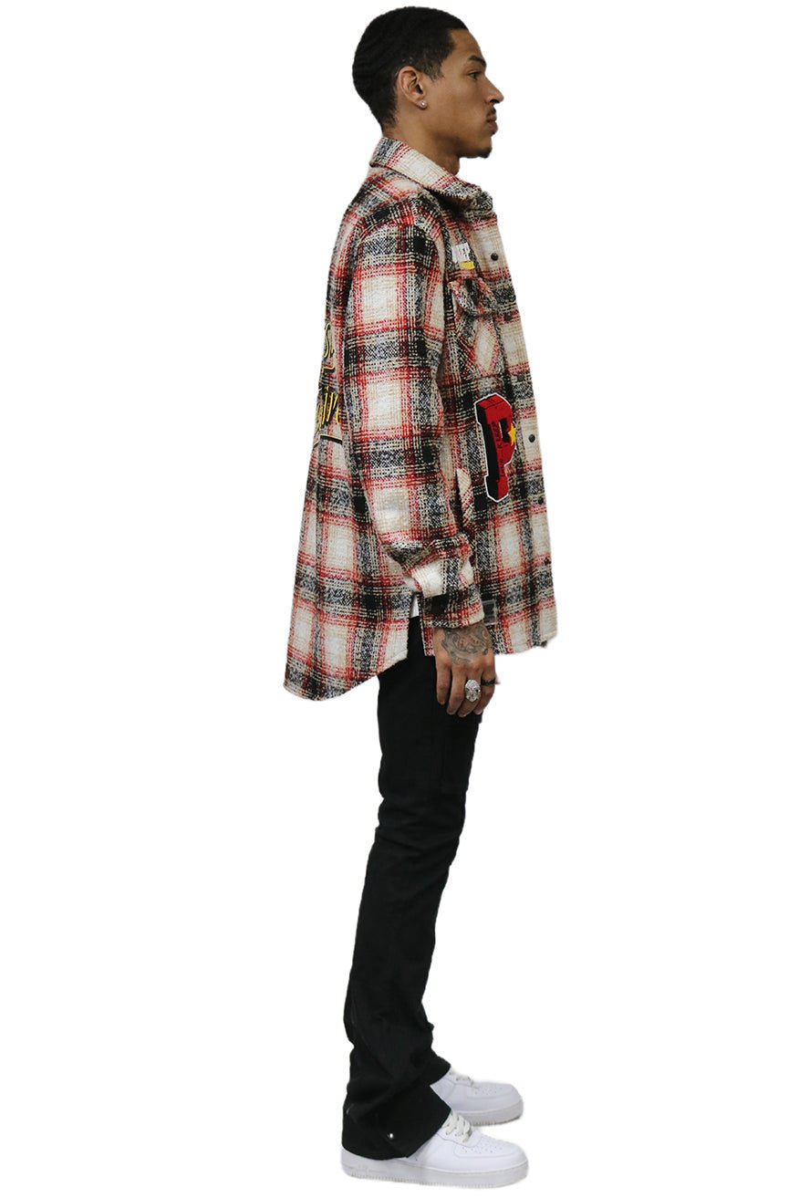 PEYOTO Men's Oversize Heavy Flannel Outer Shirket - Love to KleepMen's Heavy Flannel Oversize Outer ShirtKLEEPLove to Kleep