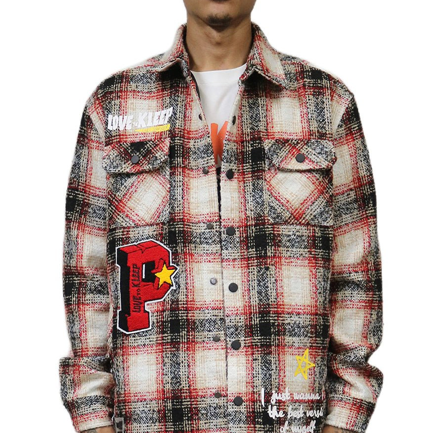 PEYOTO Men's Oversize Heavy Flannel Outer Shirket - Love to KleepMen's Heavy Flannel Oversize Outer ShirtKLEEPLove to Kleep
