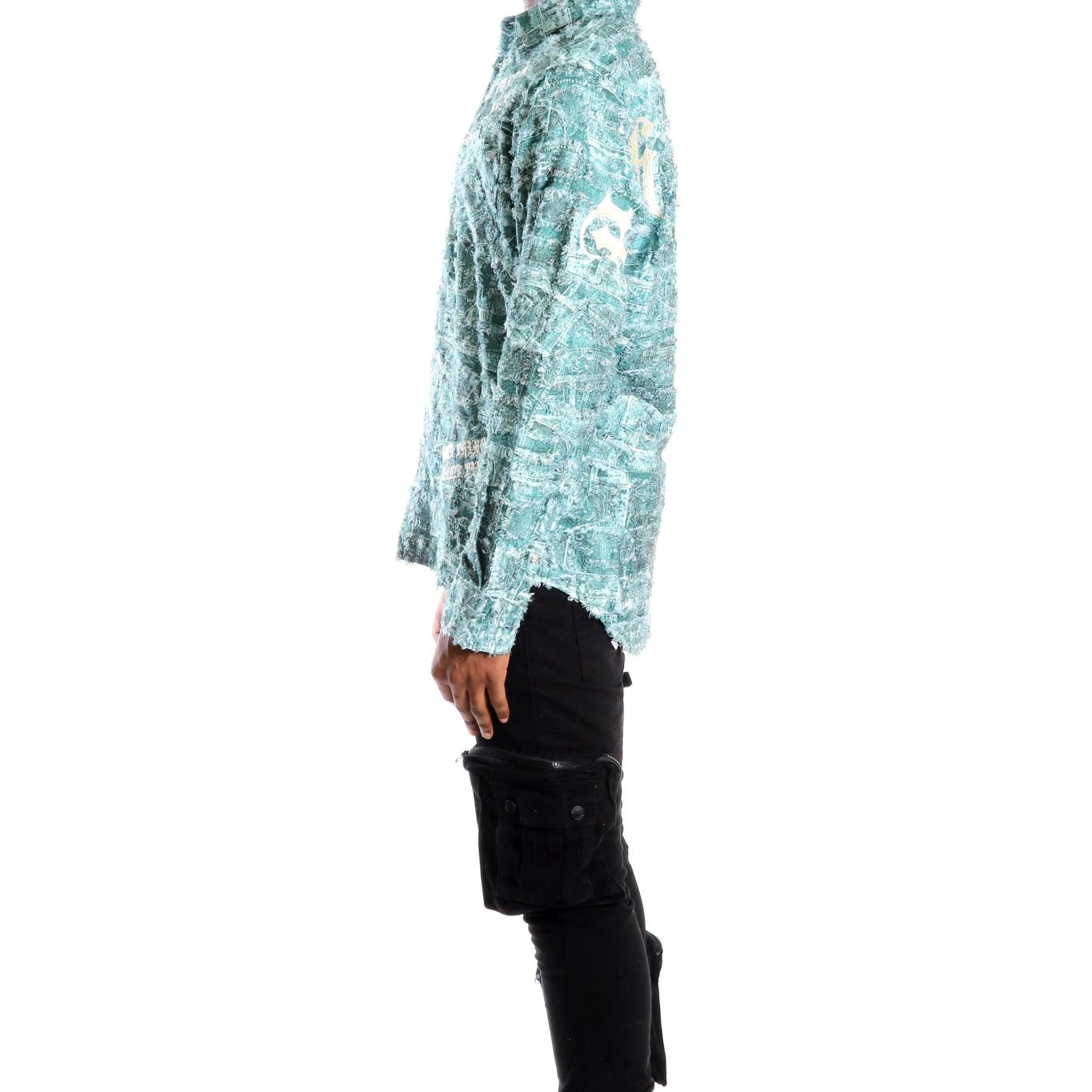 Fisher Men's ripped & repaired button down shirt - Love to KleepMen's ShirtKLEEPLove to Kleep