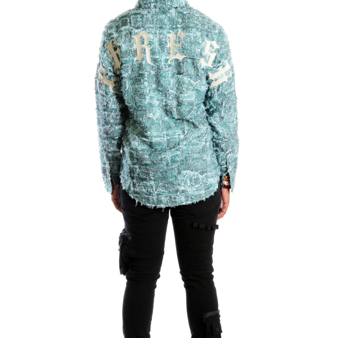 Fisher Men's ripped & repaired button down shirt - Love to KleepMen's ShirtKLEEPLove to Kleep