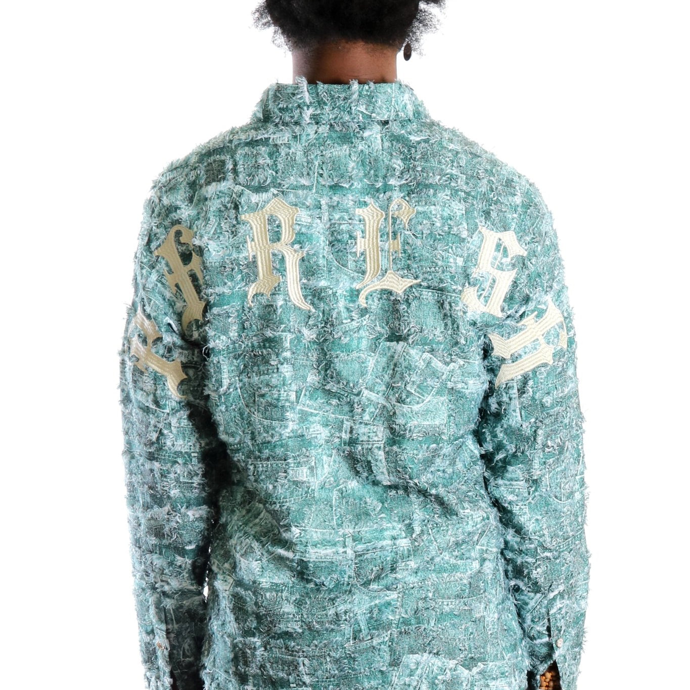 Fisher Men's ripped & repaired button down shirt - Love to KleepMen's ShirtKLEEPLove to Kleep