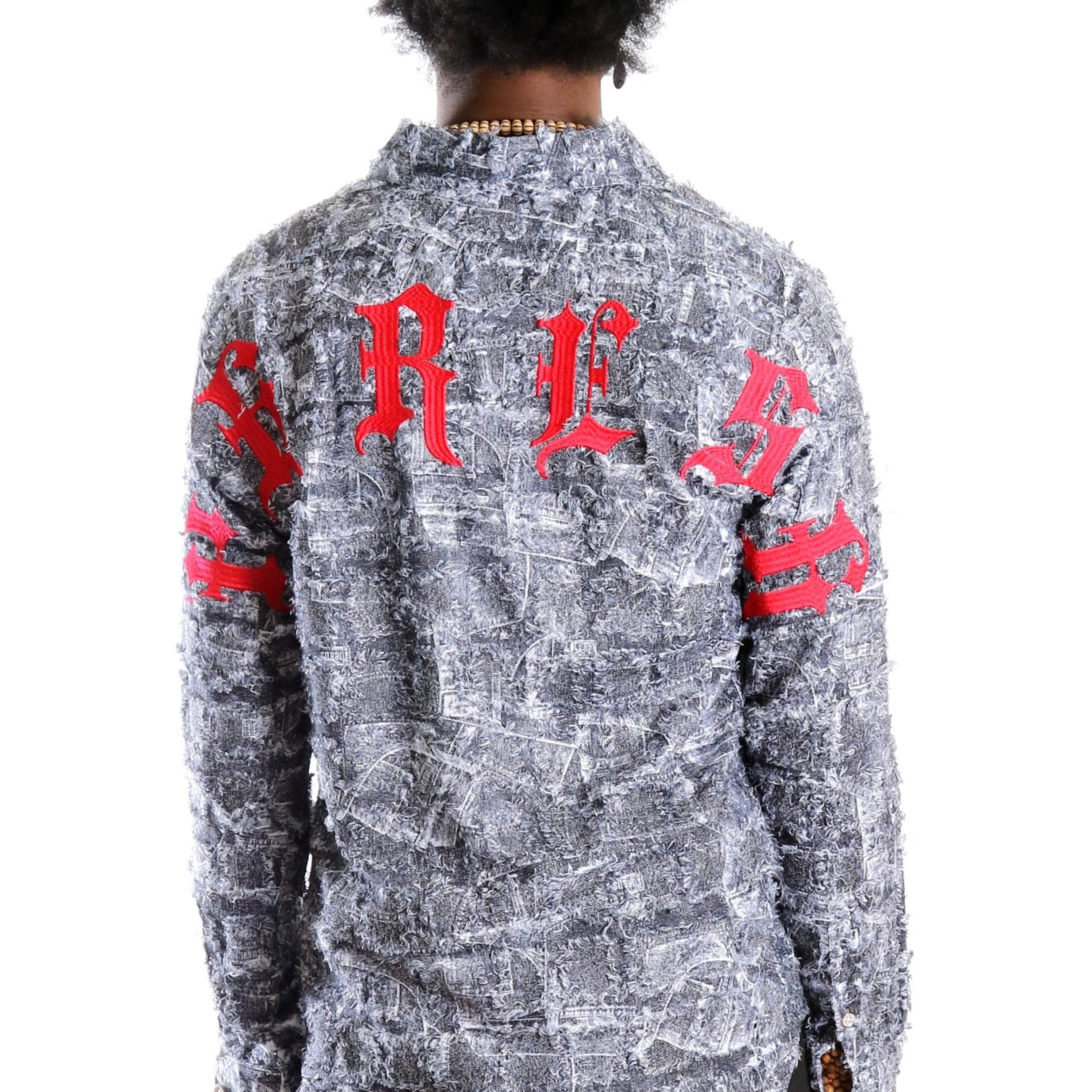 Yeti Men's ripped & repaired button down shirt - Love to KleepMen's ShirtKLEEPLove to Kleep