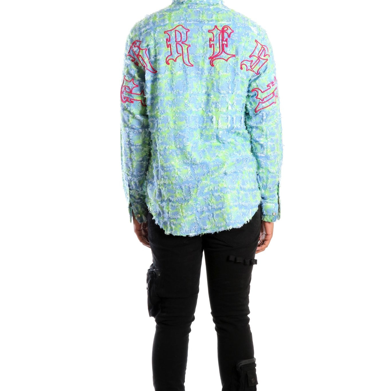 Citron Men's ripped & repaired button down shirt - Love to KleepMen's ShirtKLEEPLove to Kleep